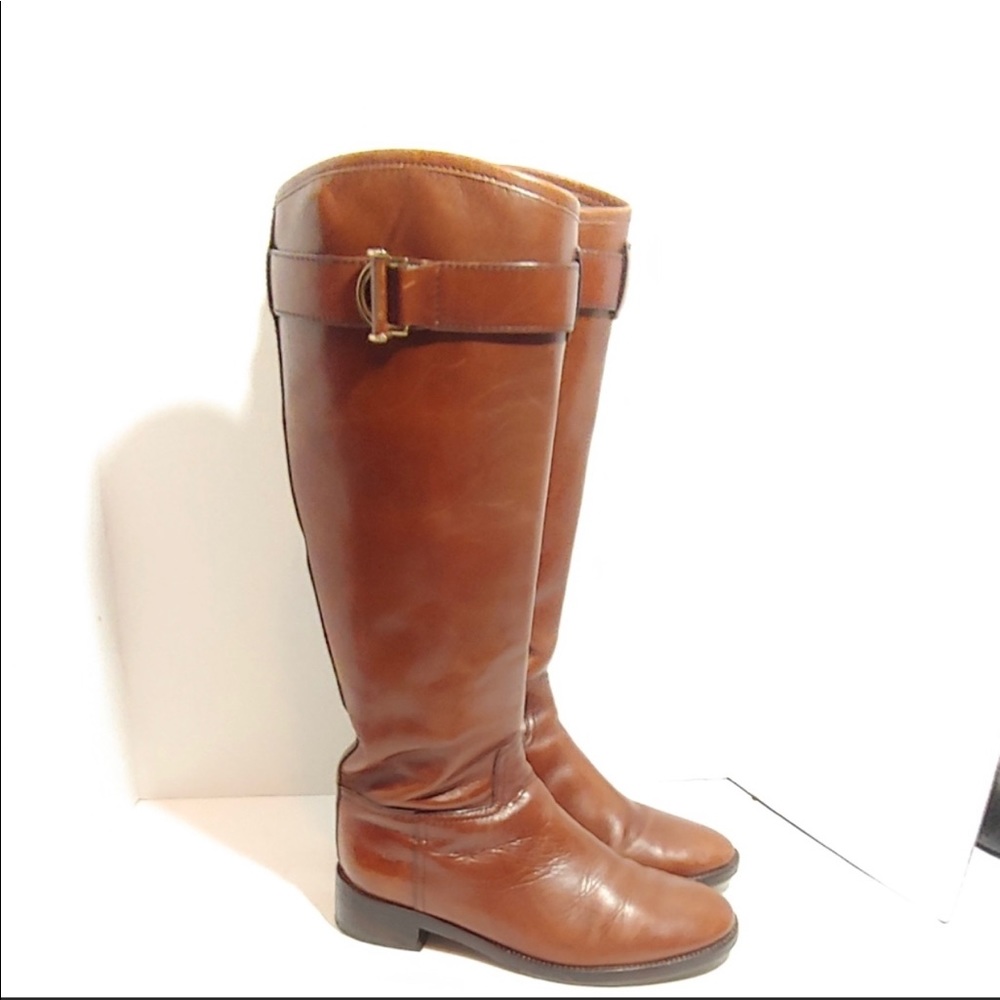 REPOSH Tory Burch Grace Brown Leather Riding Boots